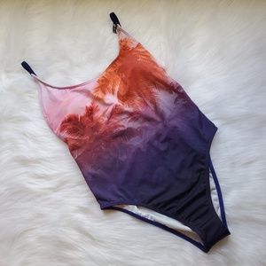 VS PINK Palm Tree Sunset One Piece Swimsuit Bikini